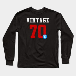 vintage 1970 back print on tshirt Long Sleeve T-Shirt